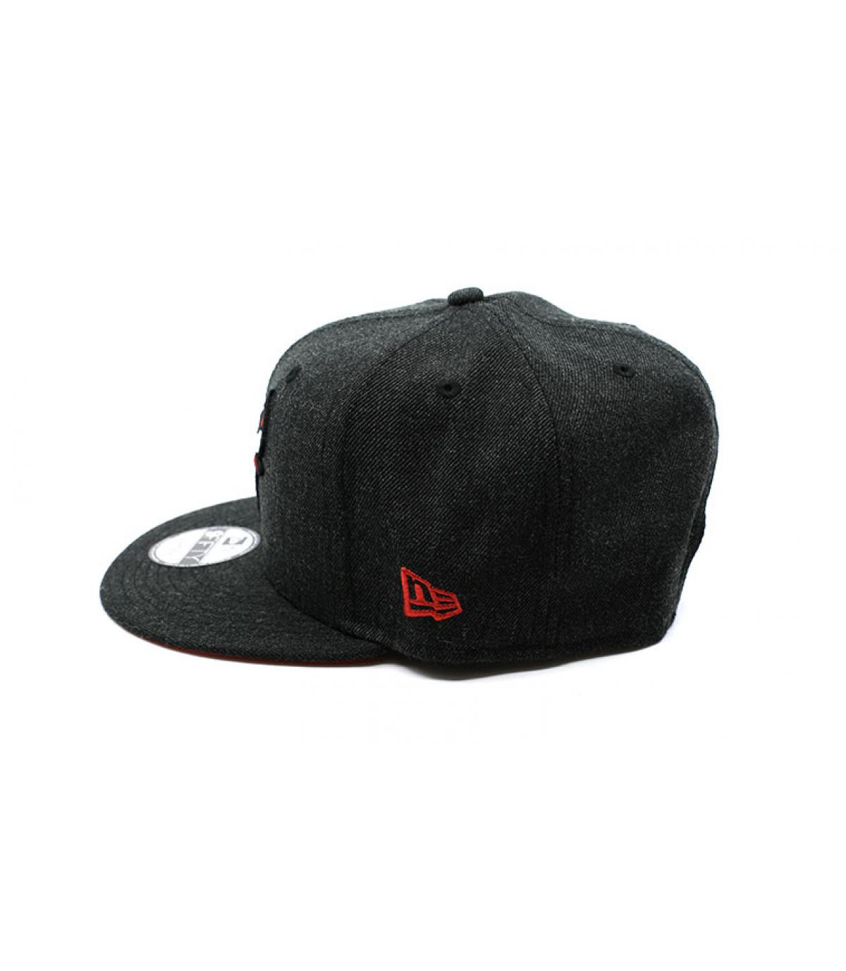 New Era Snapback Black Heather Bulls